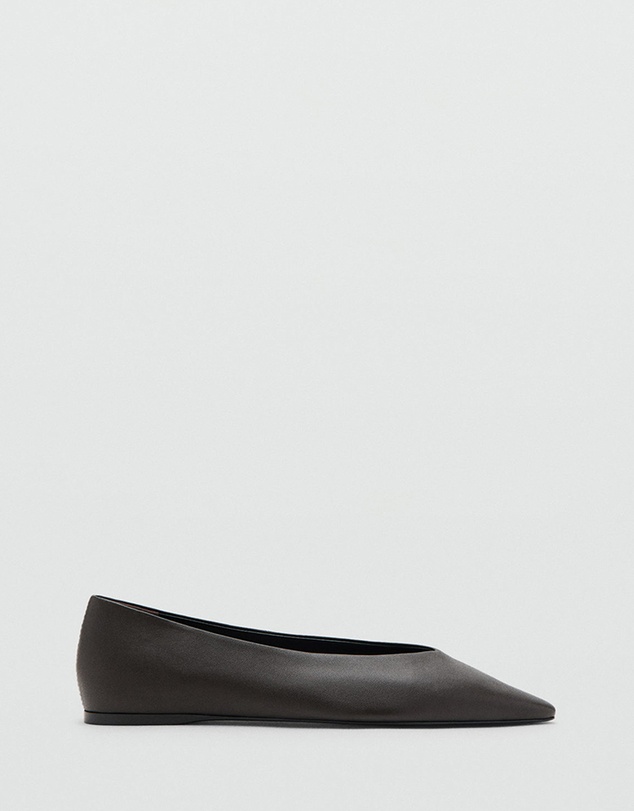 M.N.G - Leather Pointed Flat