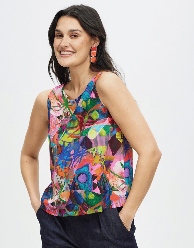 The Social Outfit - Silk Shell Top - Amplify