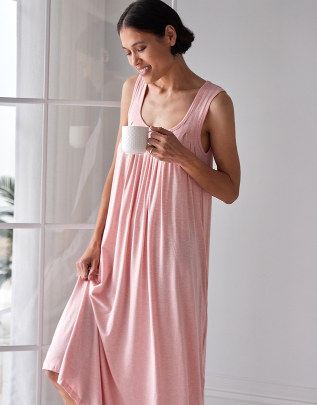 Papinelle - Kate Modal Soft Pleat Front Maxi Nightie
