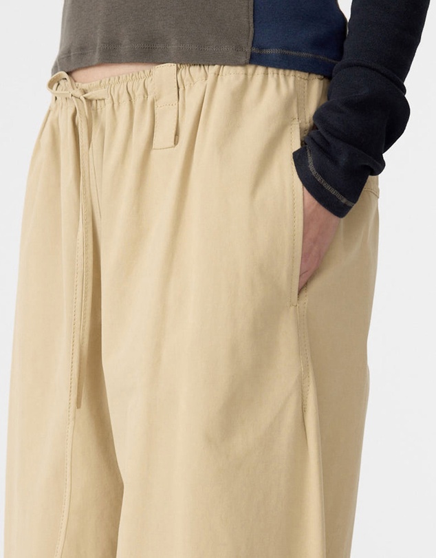 Bassike - Drawstring Detail Pull On Pants