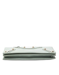 Pre-Loved by Azura Reborn - Pre-Loved Leather Metal Plate City Wallet on Chain