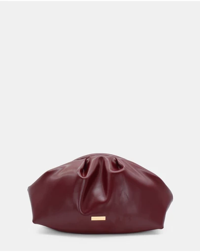 Morgan & Taylor - Annette Soft Clutch in Burgundy Red