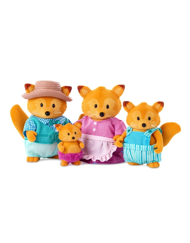 Lil Woodzeez - The Tippytail Foxes Miniature Animal Figurine Set