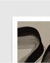 Olive et Oriel - Gray And Black Strokes No 5 by Treechild Art Print