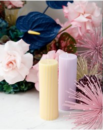 XRJ Celebrations - Pillar Pastel Yellow Candle