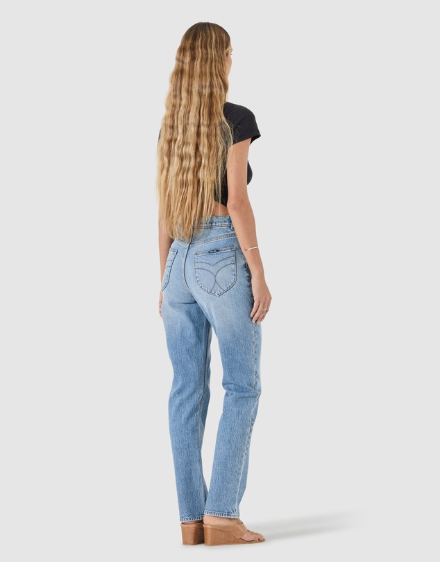 Rolla's - Loulou Straight Jean Long - Lennon Blue