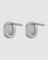 Elli Jewelry - Earrings Stud Topaz Oval 925 Sterling Silver