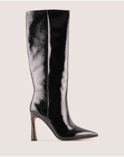 BLACK CRINKLE PATENT