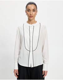 Lindsay Nicholas New York - Tuxedo Blouse
