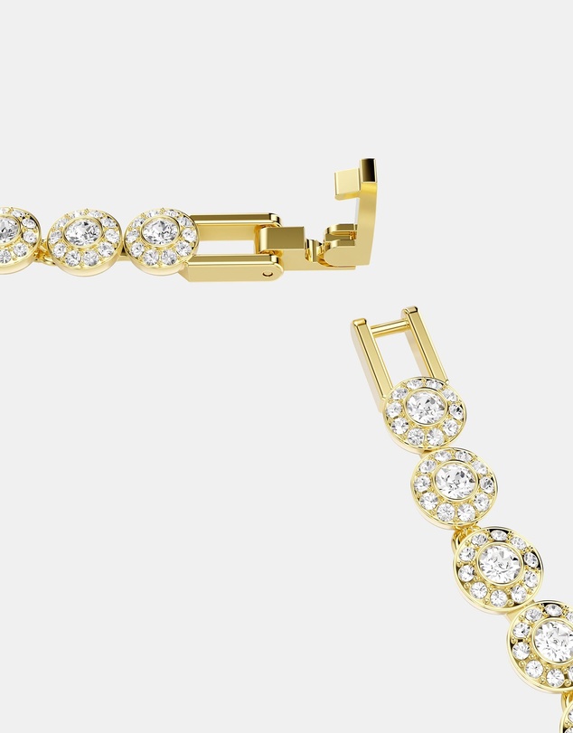 Swarovski - Una Angelic Necklace, Round Cut, Small, White, Gold-Tone Plated