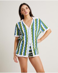 Subtitled - Cher Knit Shirt Mini Dress