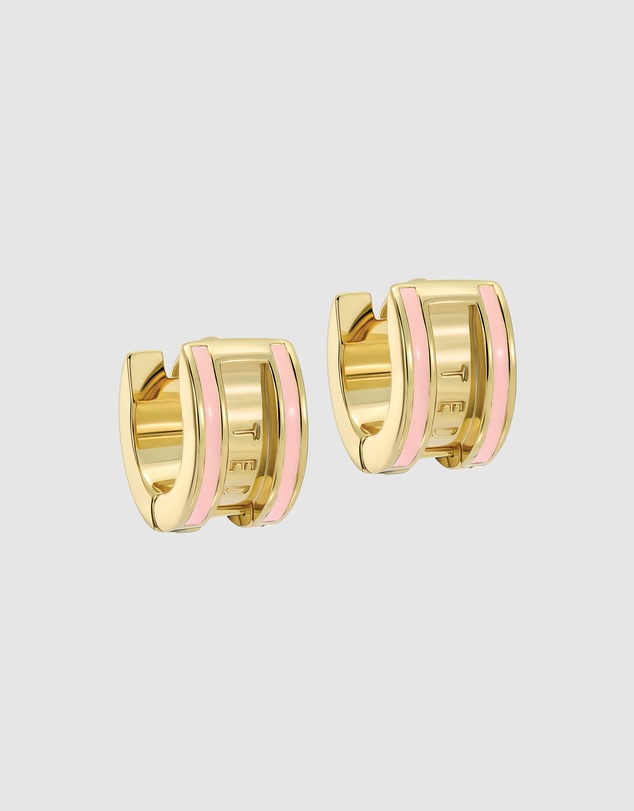 Ted Baker - ROLO: Classic Colour Enamel Roll Huggie Earrings