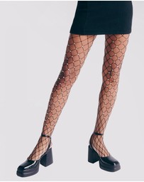 High Heel Jungle - Star Struck Fishnet Tights