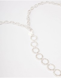 Lovisa - Silver Mini Open Diamante Circle Belt
