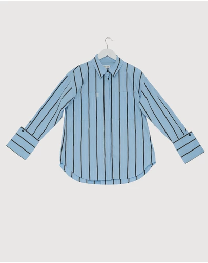 Revibe - Repaired Shona Joy Saxon Oversized Shirt - AU 8