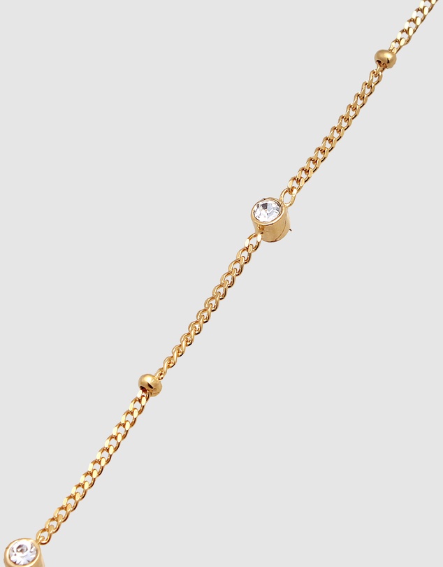Elli Jewelry - Necklace Crystal Circle 925 Sterling Silver Gold-Plated