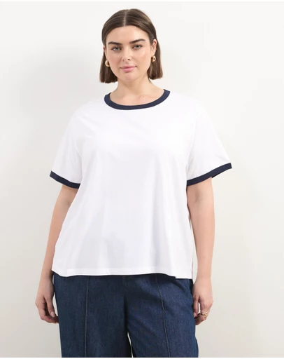 Atmos&Here Curvy - SS Ringer T-Shirt