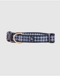 Mog & Bone - Neoprene Collar - Navy Check Print