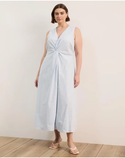 Atmos&Here Curvy - Ida Cotton Poplin Midi Dress