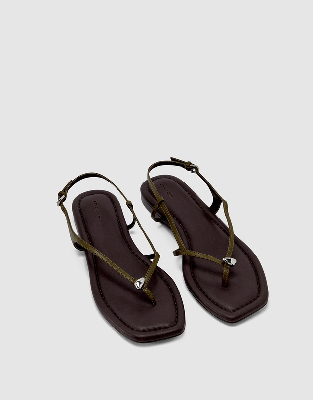 Brie Leon - Halle Flat Sandal - Leather