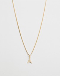Kirstin Ash - A Outline Initial Necklace
