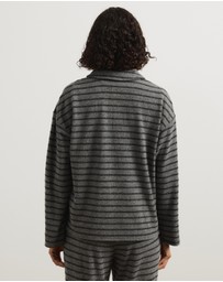 Atmos&Here - Mirabel Long Sleeve Jersey Polo Top
