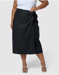 Something 4 Olivia - Gina Linen Wrap Skirt