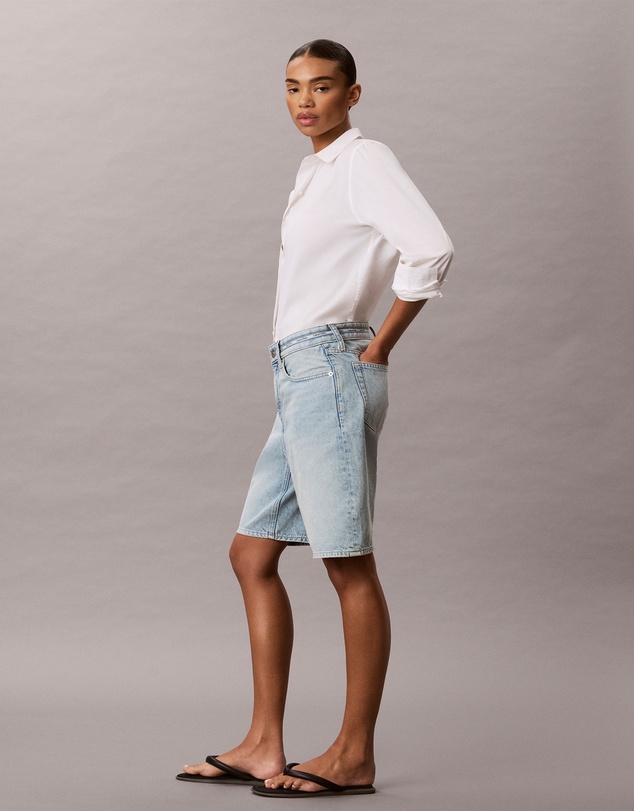 Calvin Klein Jeans - Denim Logo Tape Relaxed Bermuda Shorts