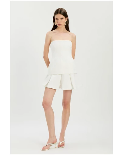 Bardot - Helenia Pleated Linen Skort