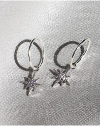 SAINT VALENTINE - North Star Mini Hoops - Silver