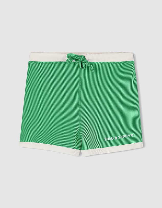 Zulu & Zephyr Mini - Mini Stripe Rib Surf Shorts - Kids-Teens