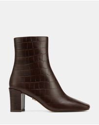 Wittner - Lean Croc Embossed Leather Ankle Boots