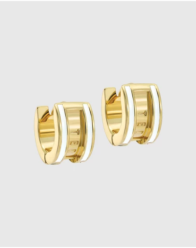Ted Baker - ROLO: Classic Colour Enamel Roll Huggie Earrings