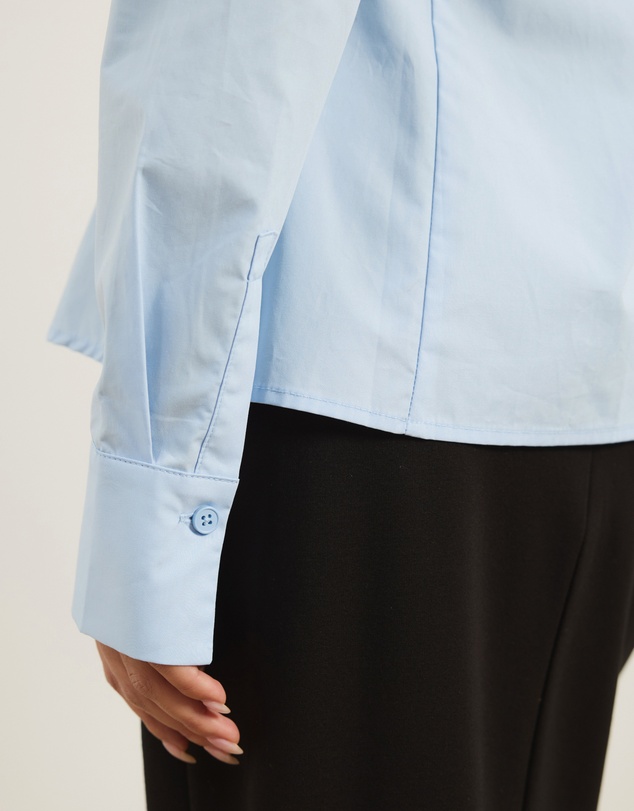 Atmos&Here - Amara Split Hem Structured Poplin Shirt