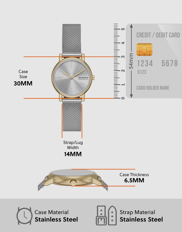 Skagen - Signatur Lille Silver Tone Analogue Watch