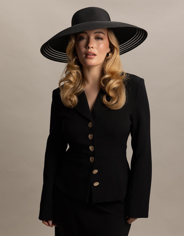Morgan & Taylor - Rhoda Racewear Droop Hat in Black