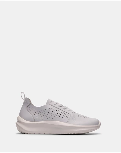 Clarks - Solevana Style (W) White Leather