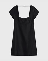 BONDI BORN - Bormio Round Neck Mini Dress