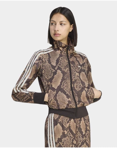 adidas Originals - SATIN SNAKE PRINT FIREBIRD TRACK JACKET Womens