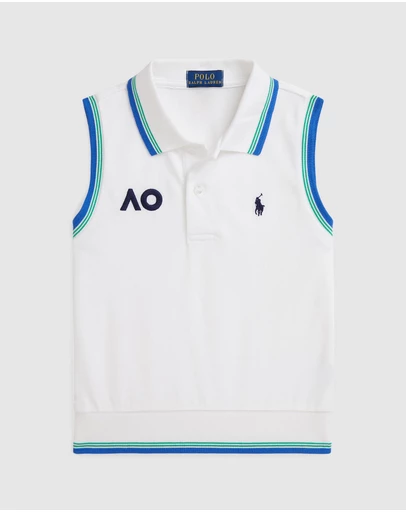 Polo Ralph Lauren - Australian Open Sleeveless Cropped Polo - Teens