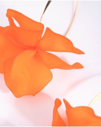 Lovisa - Orange Frosted Flower Drop Earrings