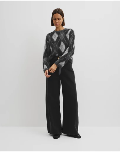 Country Road - Argyle Crew Neck Knit