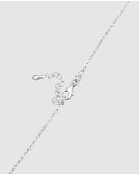Elli Jewelry - Necklace Choker Circle Geo With Zirconia in 925 Sterling Silver