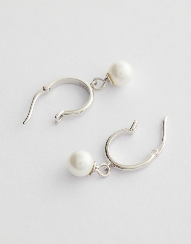 Moira Hughes - The White Label - Petite Pearl Hoops