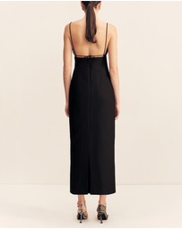 Shona Joy - Otis Draped High Neck Midi Dress
