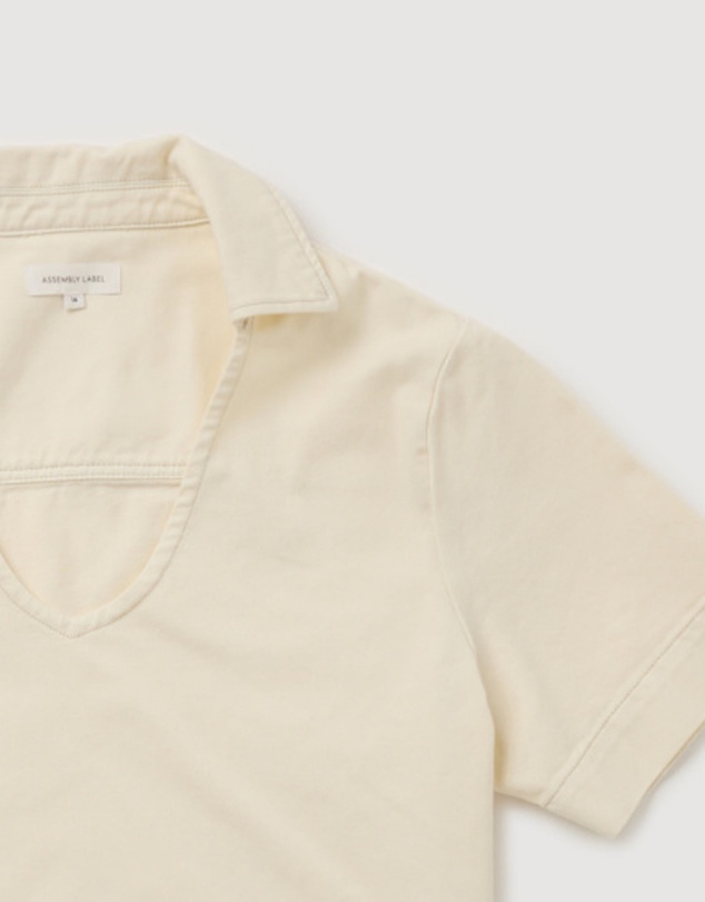 Revibe - Repaired Assembly Label Cotton Denim Short Sleeve Shirt