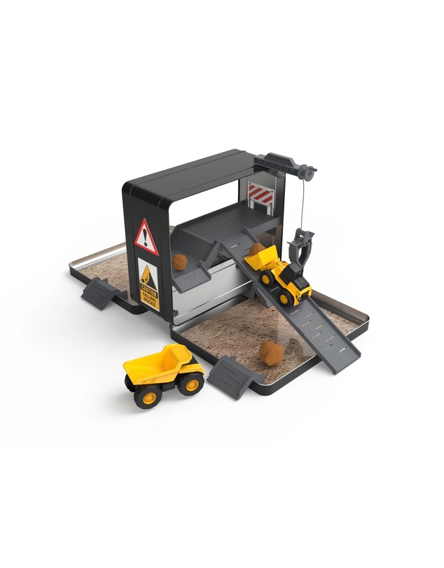 Caterpillar - Little Machines Store n Go Plaset with 3 Vehicles and Compound