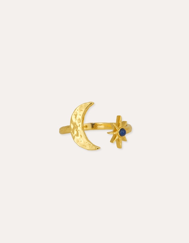 Ottoman Hands - Lapis Moon and Star Stacking Ring