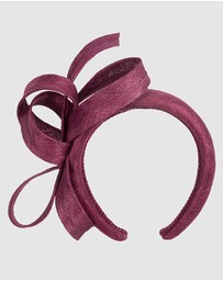 Max Alexander - Wine Sinamay Bow Racing Fascinator Headband