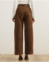 Atmos&Here - Frances Suede Panelled Pants